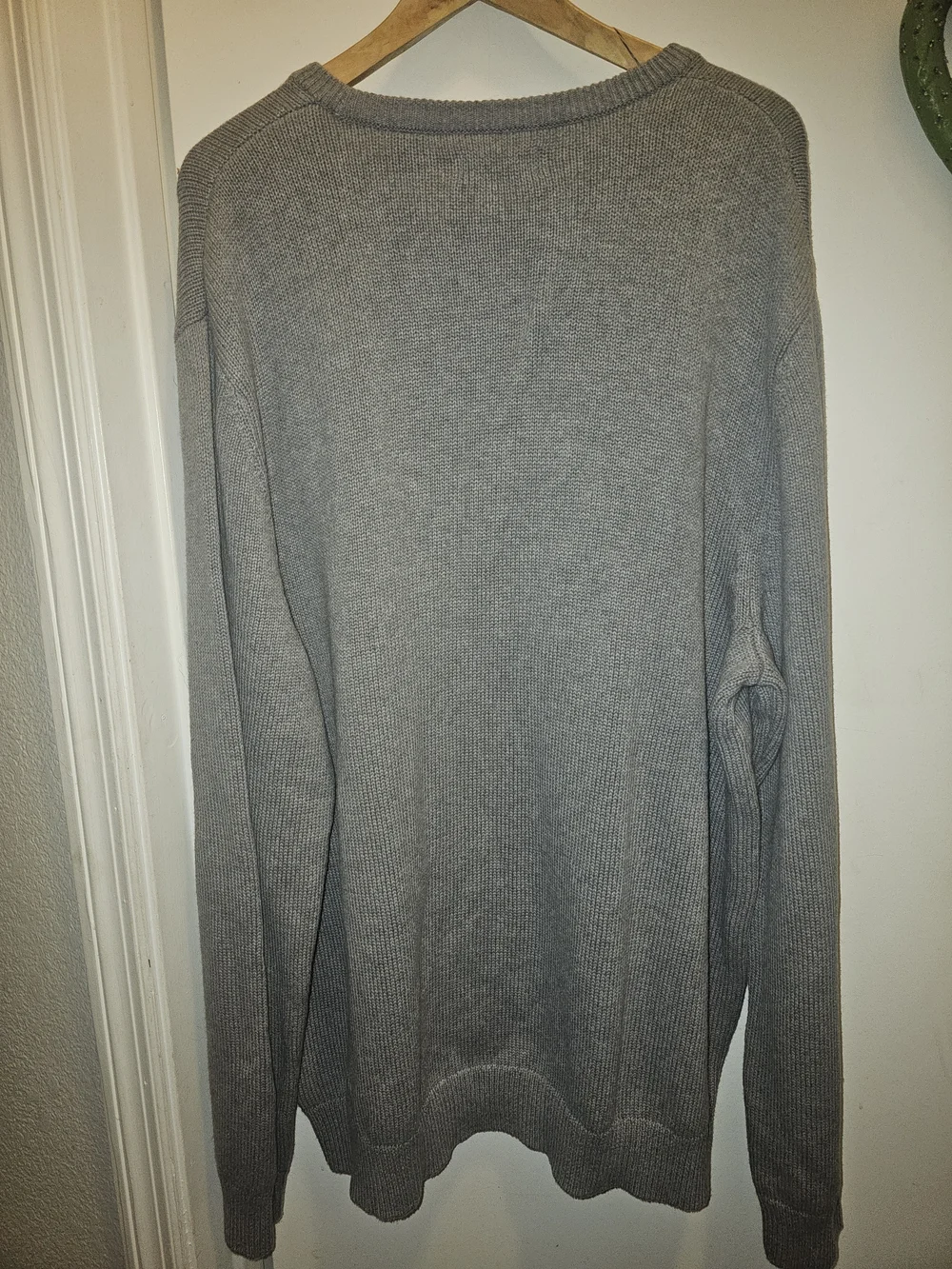 Chaps Men's Cotton Knit Crew Neck Sweater Gray Size XXL EUC